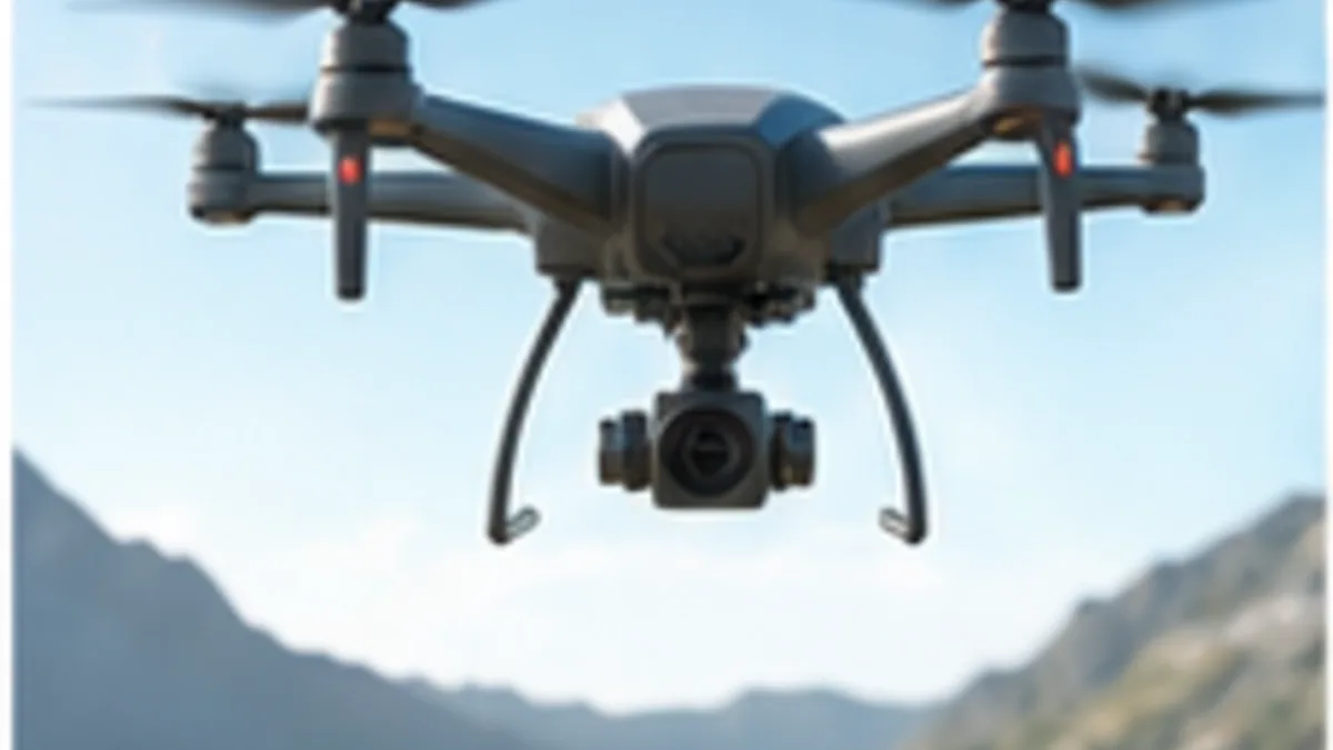 Editorial cover showing an AI drone monitoring a beach from above