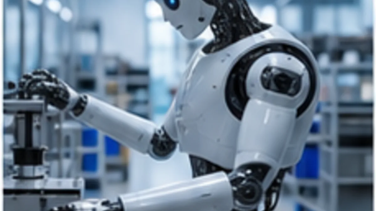 Editorial cover showing a robot dog and AI-assisted public safety monitor at a stadium