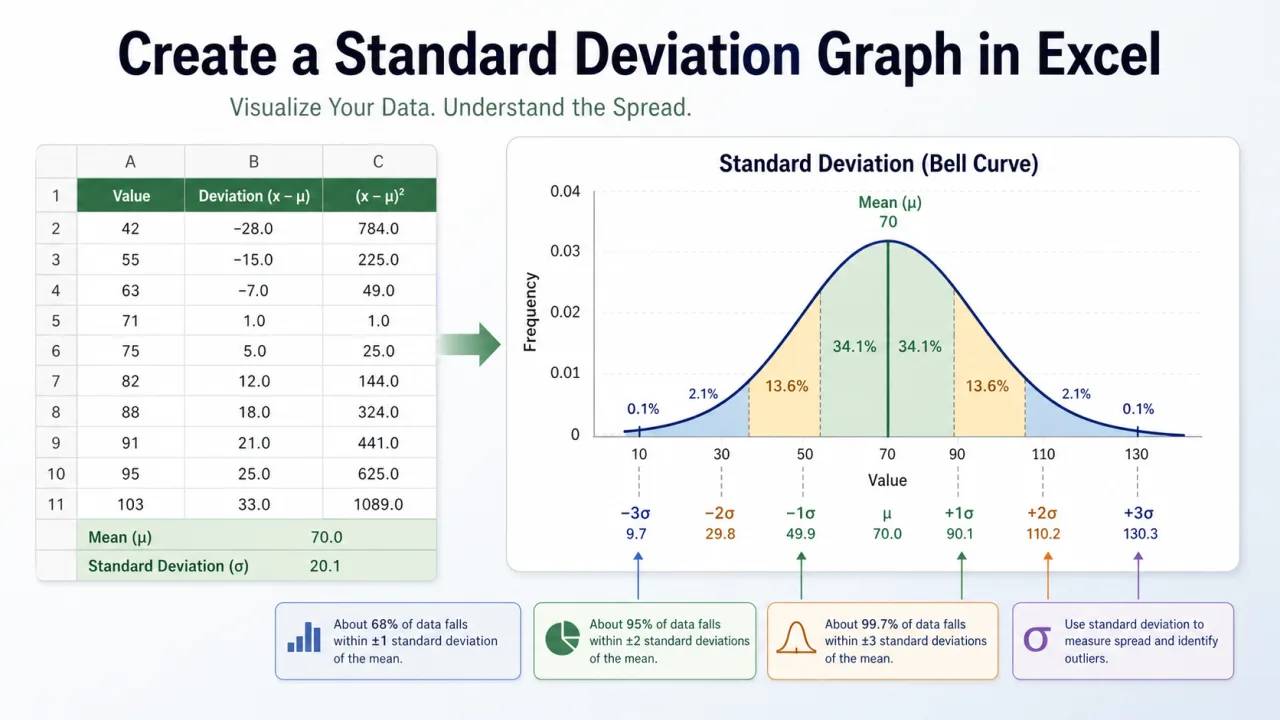 Creating Standard Deviation Graph in Excel