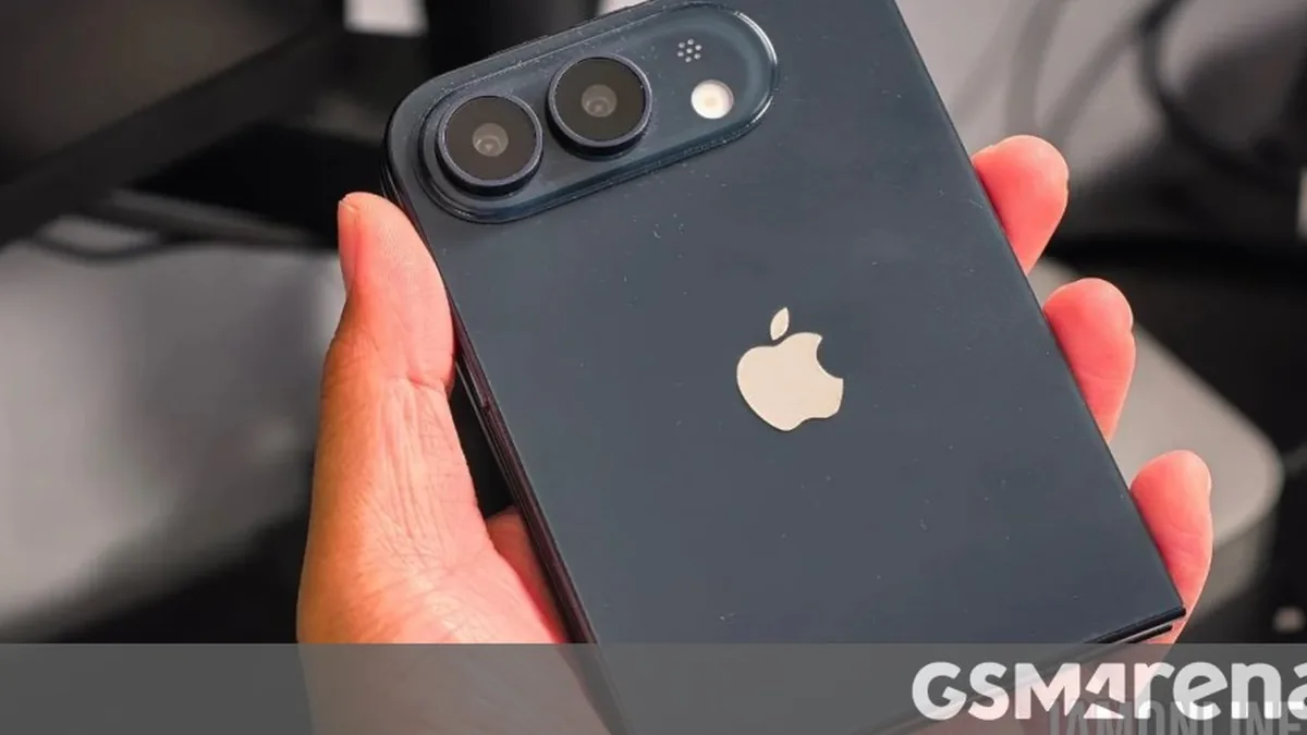 Black foldable iPhone Ultra dummy unit shown before Apple's first foldable phone launch