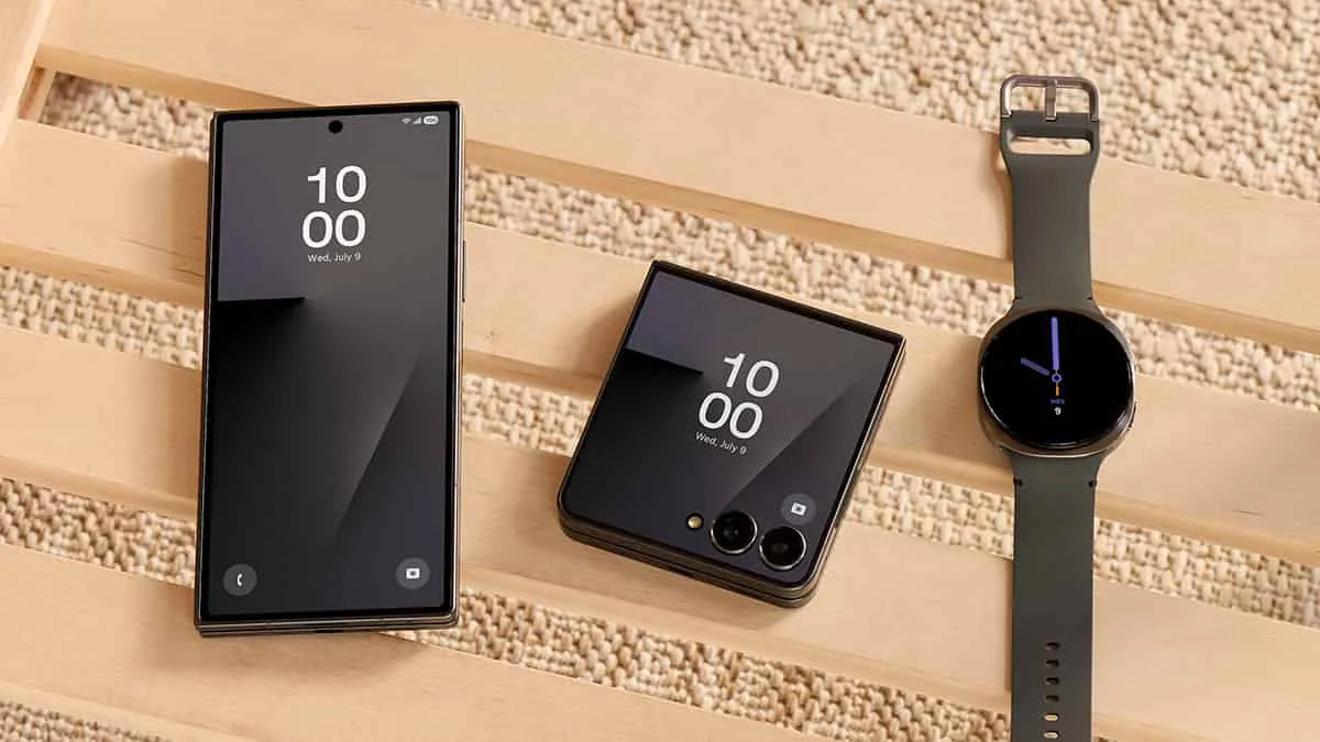 Samsung Galaxy Watch and foldable launch image used for Ultra 2 brightness leak
