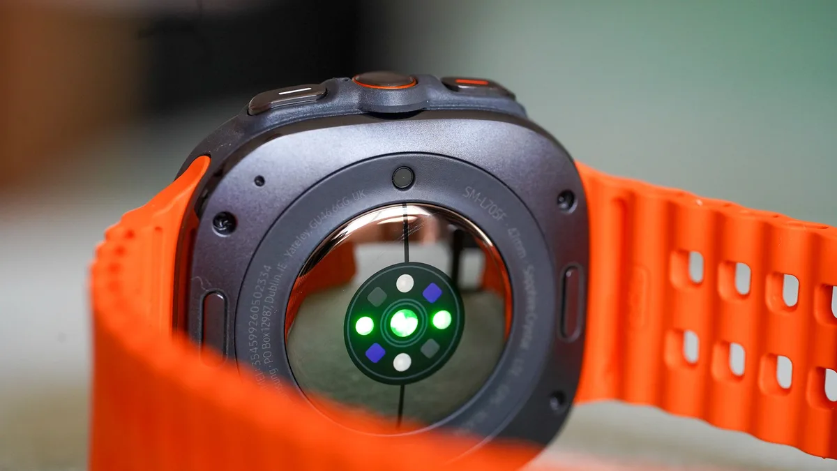 Leaked Samsung Galaxy Watch Ultra 2 marketing image showing rugged smartwatch design