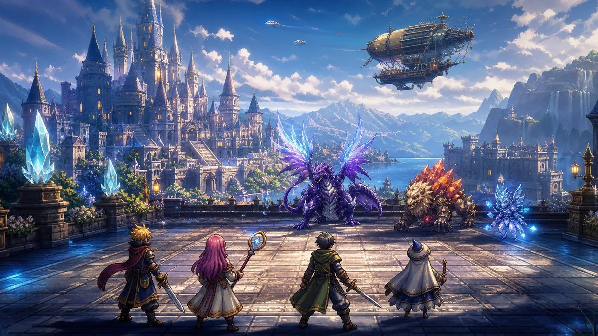 Custom gaming news cover for Final Fantasy Resonance HD2D RPG