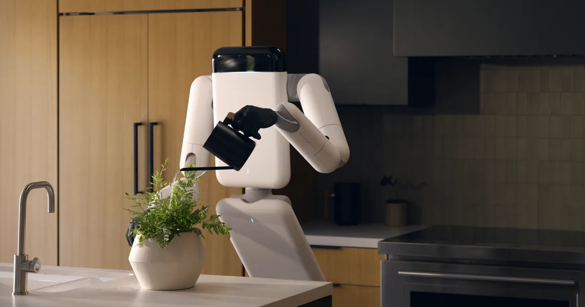 Genesis Eno home robot pouring a drink in a home robot report