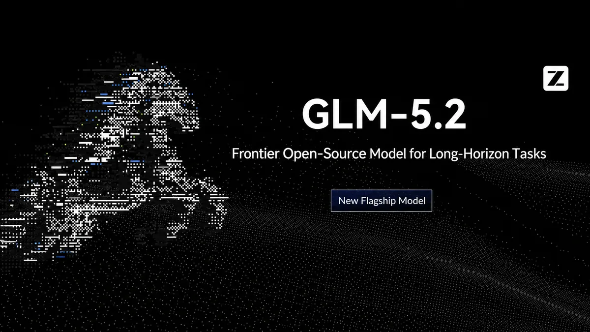 GLM-5.2 open model artwork representing long-horizon AI agent tasks