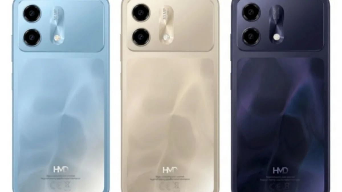 Leaked HMD Luma 2 phone screenshots showing an iPhone-style budget phone design
