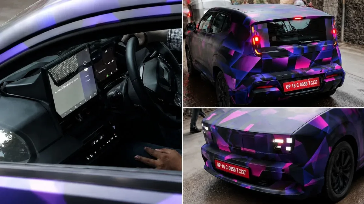 Honda 0 Alpha EV cabin leak cover with large-screen electric SUV interior
