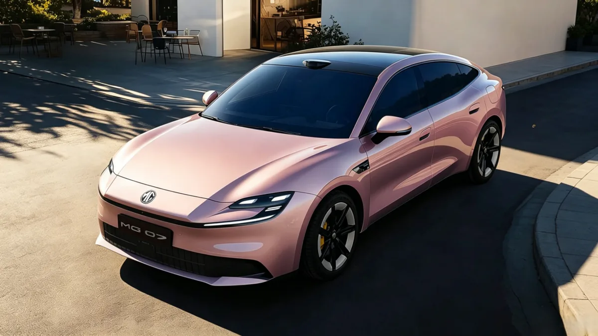 MG 07 fastback sedan image from Chinese regulatory filing report