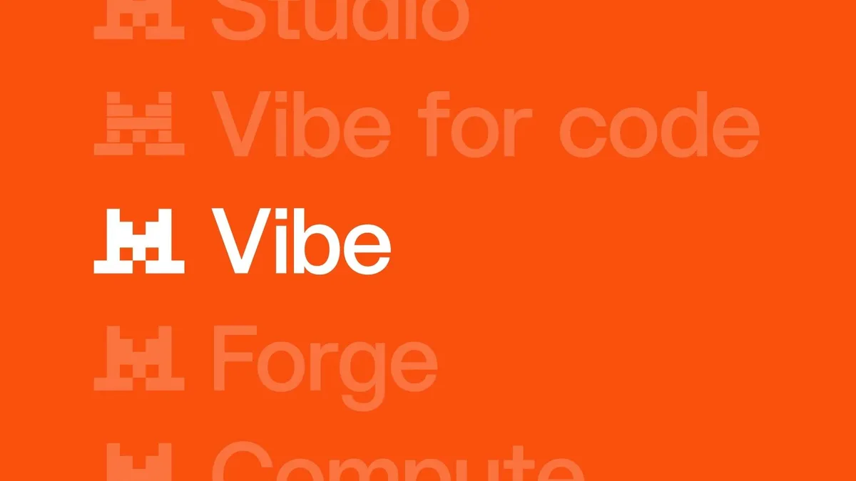 Mistral Vibe product artwork representing AI agents for work and coding tasks