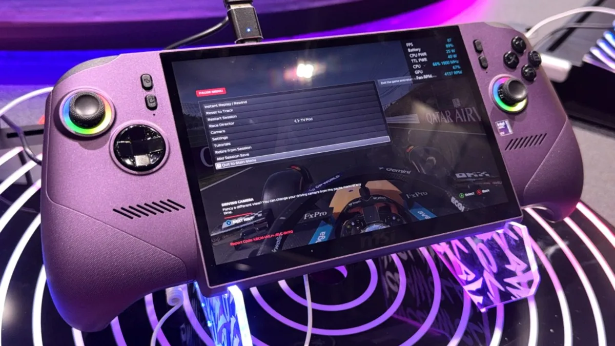 MSI Claw 8 EX AI Plus handheld PC preorder image from Hong Kong retail report