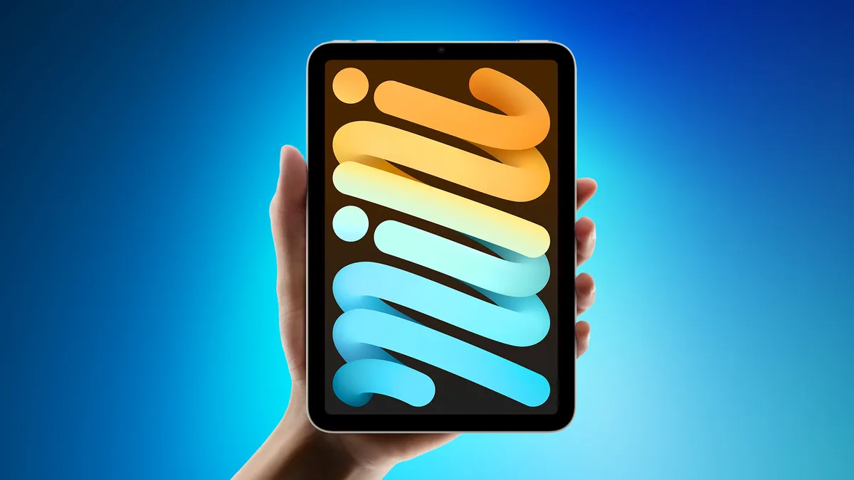 Blue iPad mini representing OLED iPad mini rumors and Apple tablet upgrade plans