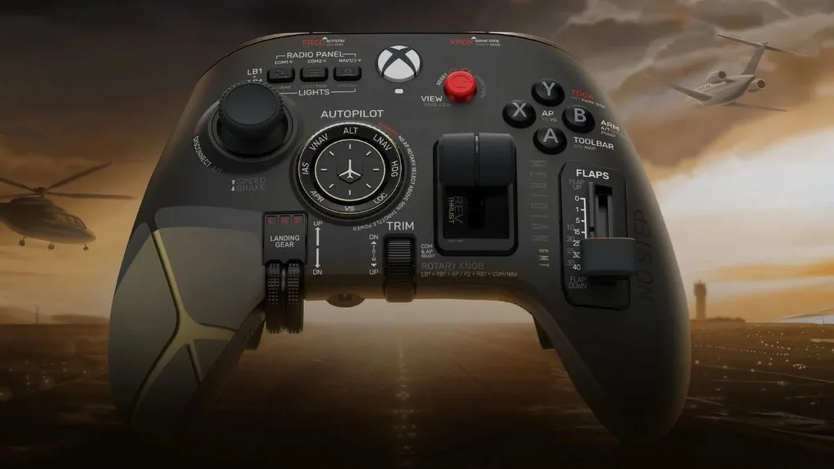 PowerA and Meridian GMT flight simulator controller for Xbox and PC