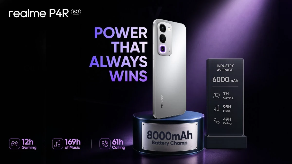 Realme P4R Launch Brings 8000mAh Battery Life To Affordable Phones
