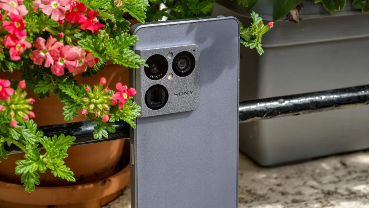 Sony Xperia 1 VIII phone photographed as a camera focused flagship