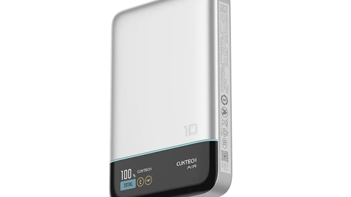Cuktech 10 Power Card magnetic power bank image used for charging accessory report