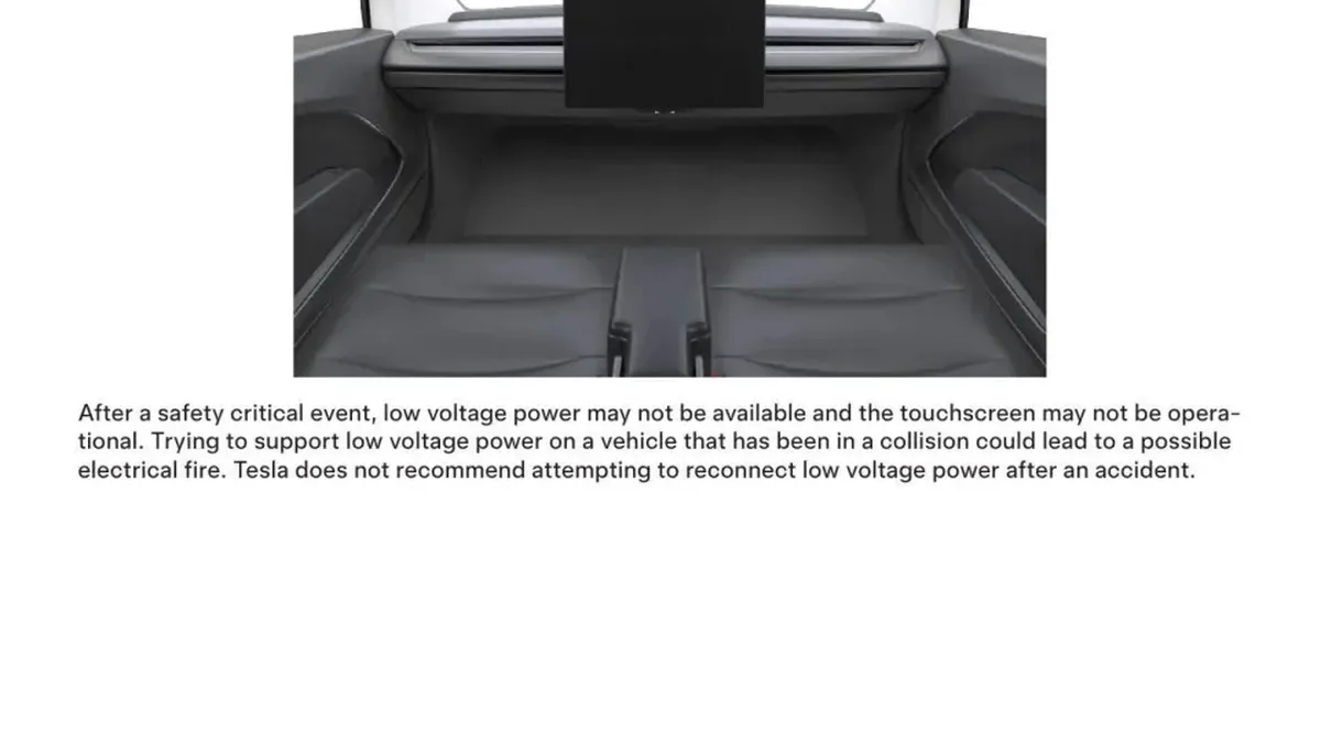 Tesla Cybercab parameter leak image used for robotaxi hardware and family usability report