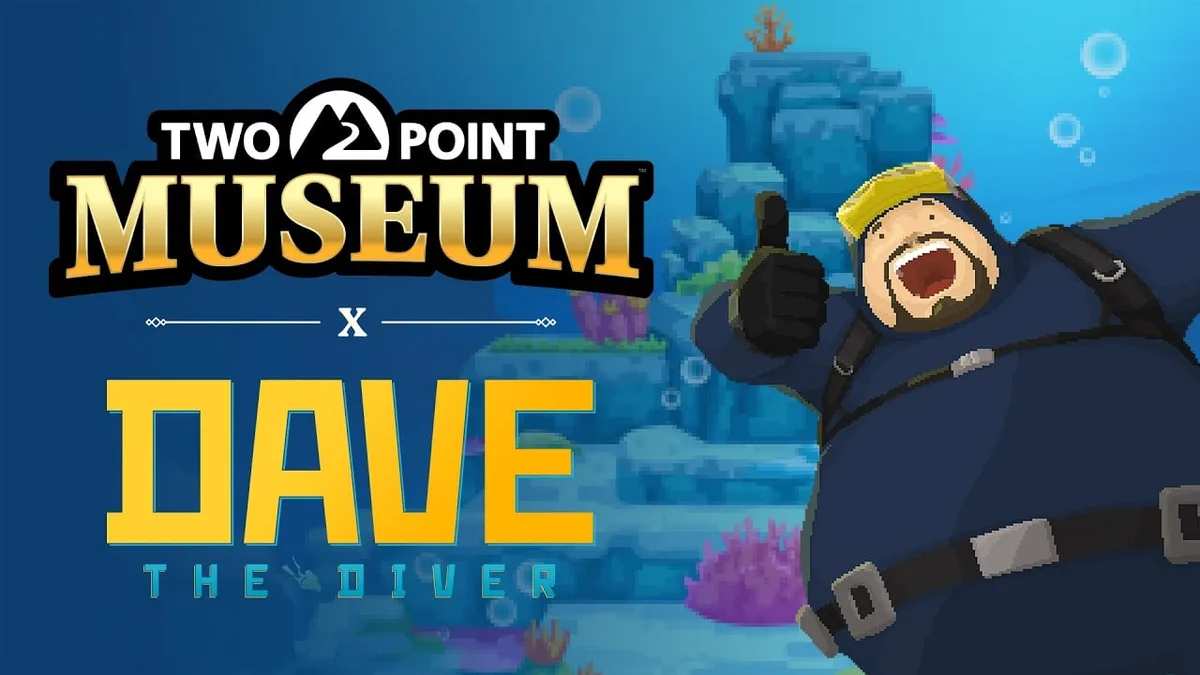 Two Point Museum and Dave the Diver collaboration update game artwork