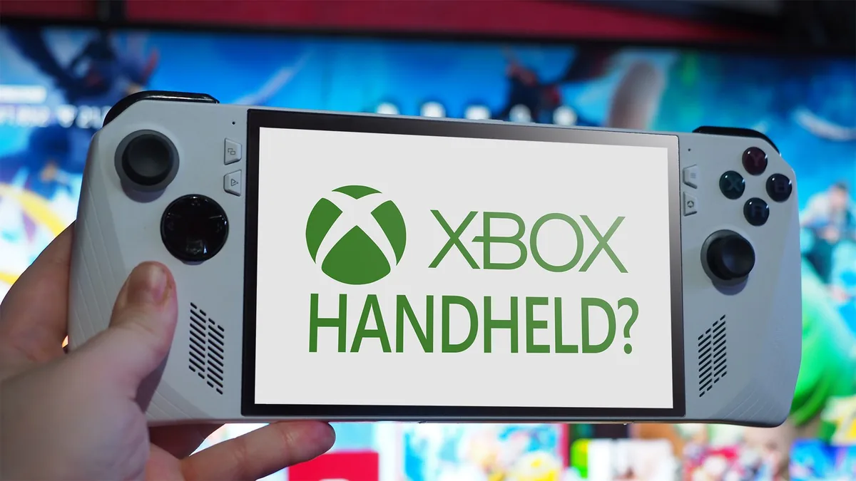 Editorial WebP cover showing an Xbox handheld gaming logo leak