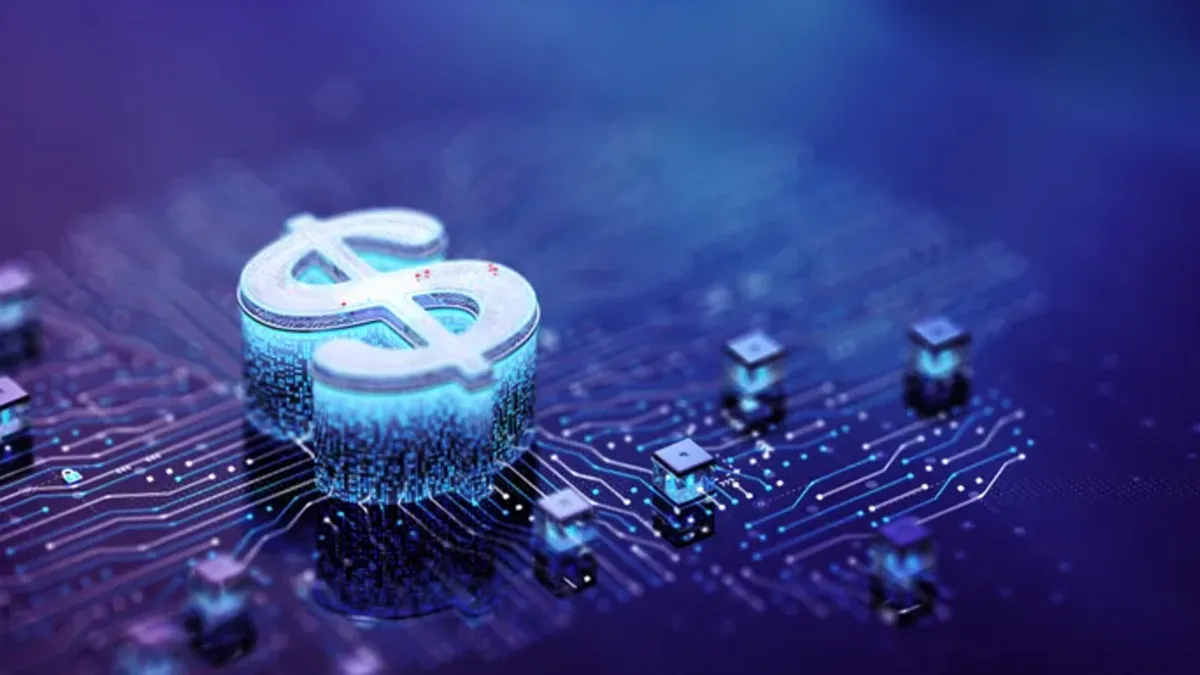 Enterprise SaaS dashboard showing agentic AI spending forecast