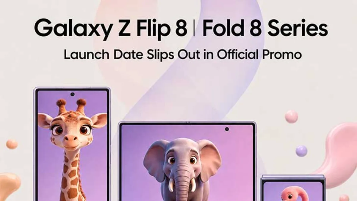 Samsung foldable launch calendar with Fold and Flip device silhouettes