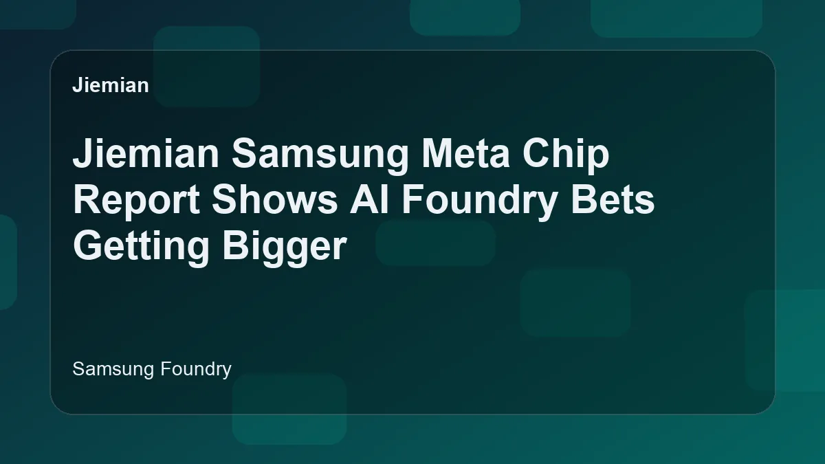 Samsung foundry AI chip report with Meta and Anthropic context