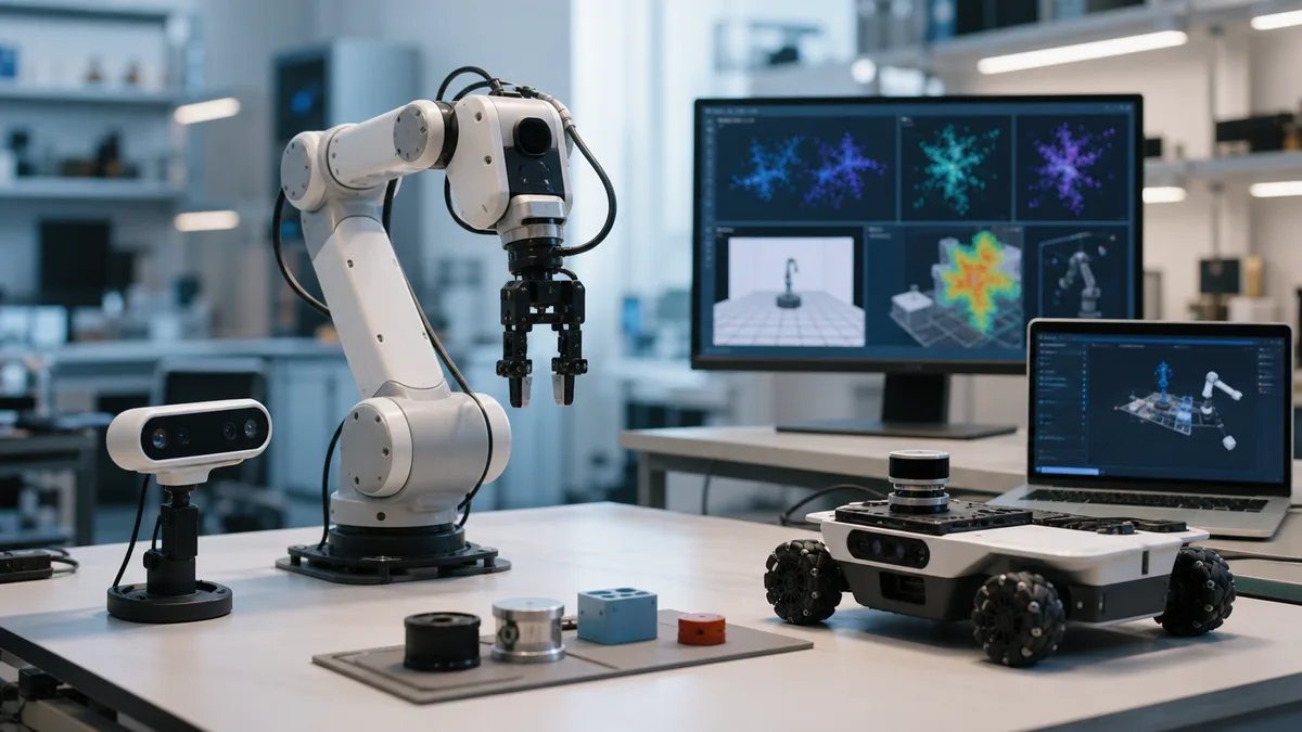 Embodied AI robot model dashboard with navigation and manipulation tasks