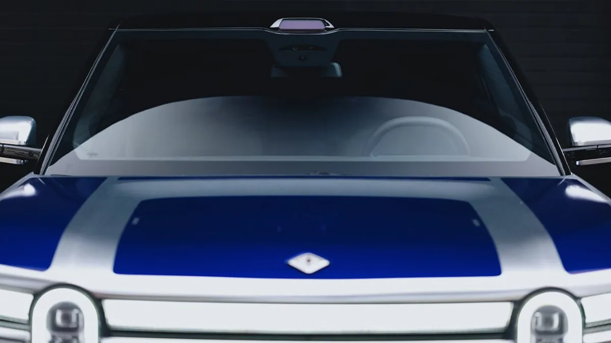 Rivian R2 with LiDAR sensor image used for autonomy hardware report