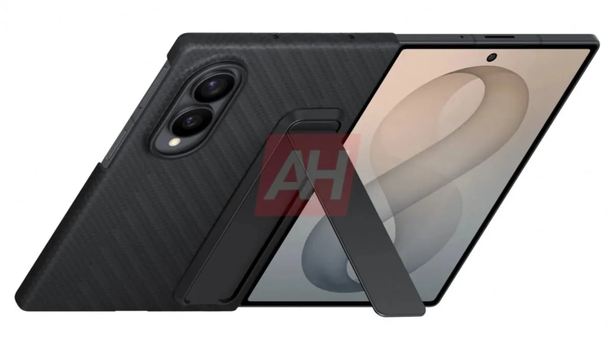 Leaked Samsung wide foldable phone concept shown as a premium folding handset