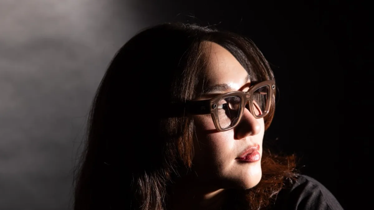 Smart glasses with camera indicator and privacy-focused AI interface