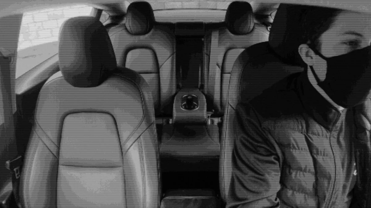 Tesla cabin camera view used for driver monitoring and autonomy controls
