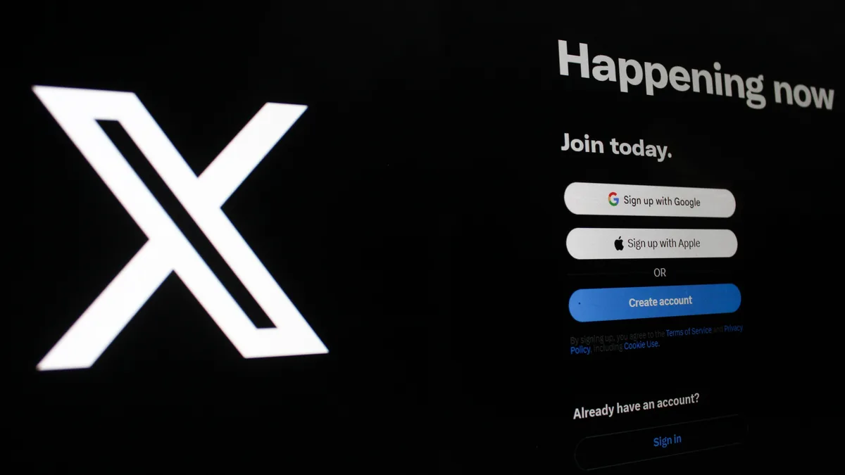 X app correction notification concept on a smartphone